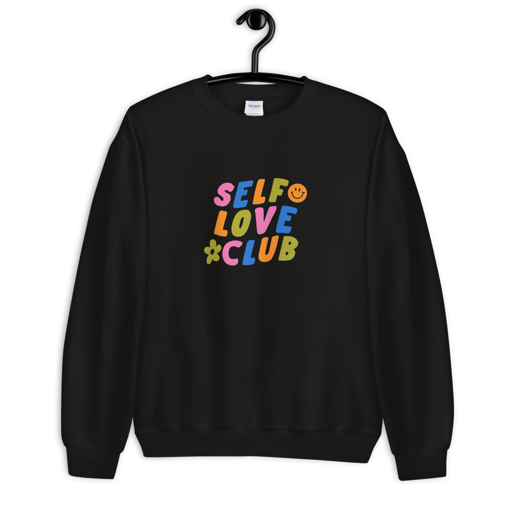 Self-Love Club Sweatshirt - Colorful Contrasts - The Self-Care Seed Co.