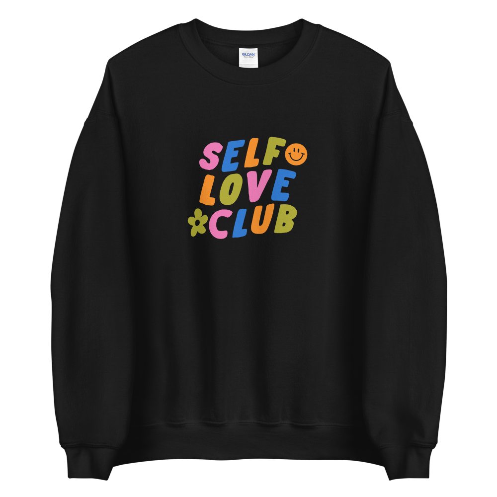Self-Love Club Sweatshirt - Colorful Contrasts - The Self-Care Seed Co.